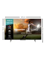 Pantalla Hisense ULED smart TV de 75 pulgadas QHD 75U6H con Google TV