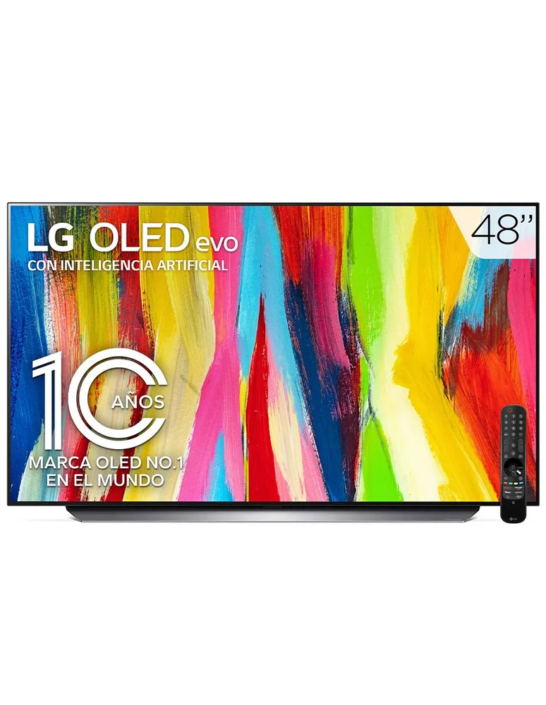 Pantalla LG OLED smart TV de 48 pulgadas 4K/Dolby Atmos OLED48C2PSA con WebOS