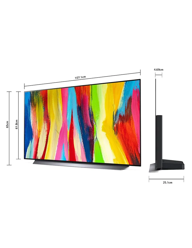 Pantalla LG OLED smart TV de 48 pulgadas 4K/Dolby Atmos OLED48C2PSA con WebOS