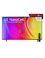 Pantalla LG NanoCell Smart TV de 55 pulgadas 4K 55NANO80SQA con WebOS