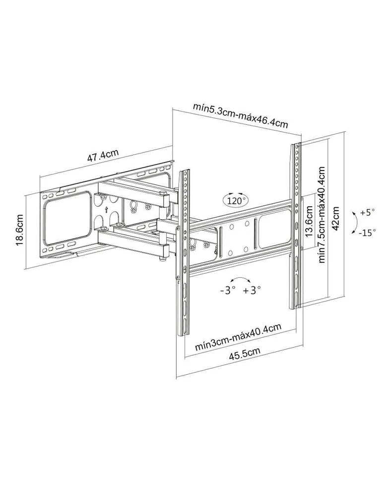 Soporte de Pared Manhattan para Pantalla 48 cm x 42 cm