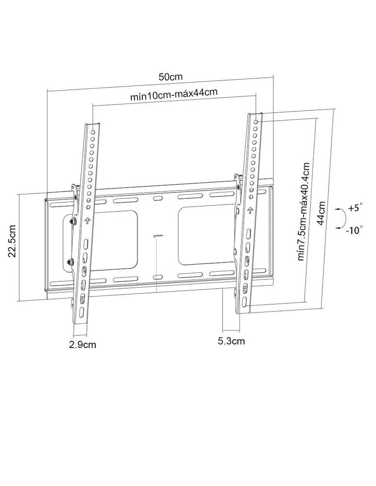 Soporte de Pared Manhattan para Pantalla 50 cm x 44 cm