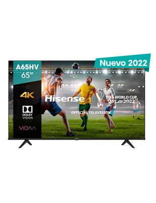 Pantalla Hisense Led Smart TV de 65 pulgadas 4K/Ultra HD 65a65hv con Vidaa