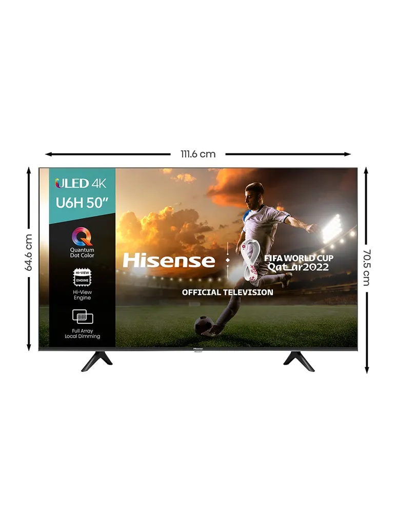 Hisense Pantalla 50 ULED 4K UHD Smart TV