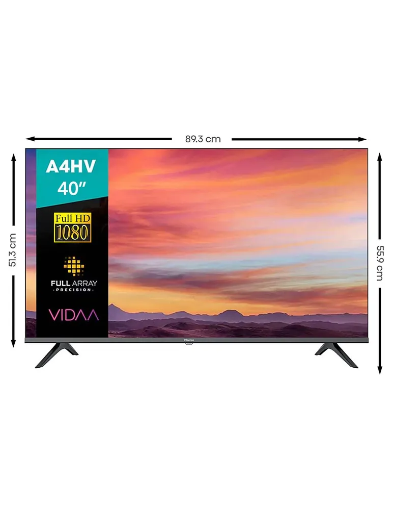 Pantalla Hisense LED Smart TV de 40 pulgadas Full HD 40A4HV