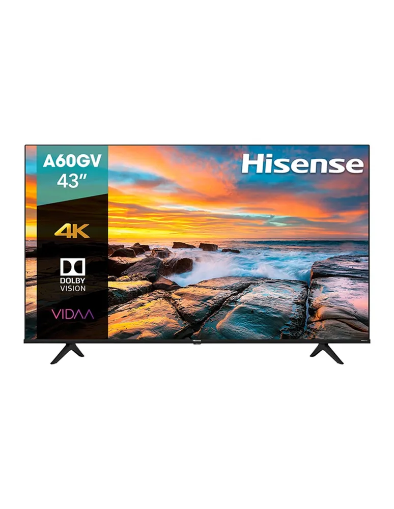 Pantalla Hisense LED smart TV de 43 pulgadas 4K/UHD 43A60GV con Vidaa