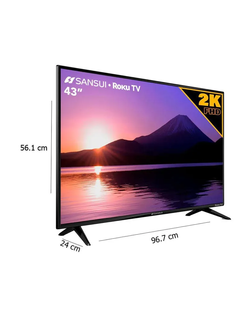 Pantalla Sansui LED de 43 pulgadas HD SMX43D6FR con Roku