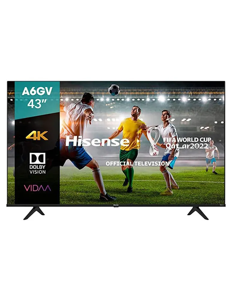 HISENSE Pantalla Hisense LED smart TV de 43 pulgadas 4K/UHD 43A60GV con  Vidaa