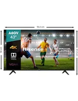 Pantalla Hisense LED Smart TV de 43 Pulgadas 4K/UHD 43A6GV con Android TV