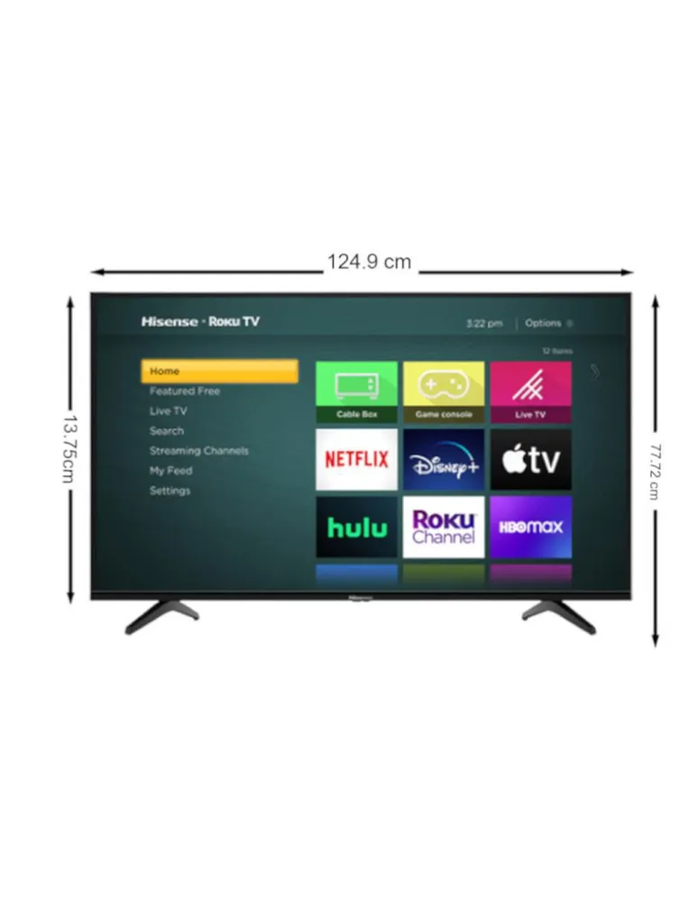 Pantalla Hisense LCD Smart TV de 50 Pulgadas 4K/UHD 50R6G con Roku TV