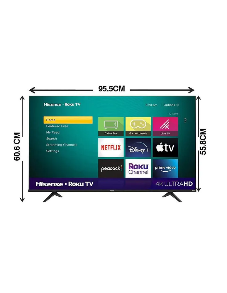 Pantalla Hisense LCD Smart Roku TV de 43 pulgadas full HD