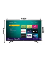 Pantalla Hisense LCD Smart Roku TV de 43 pulgadas full HD