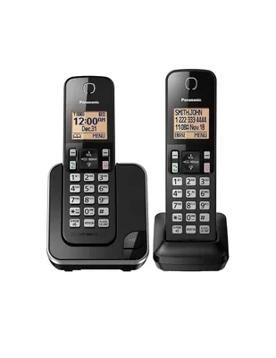 Teléfono Inalámbrico Panasonic KX-TGC352B 2 Auriculares Black (Reacondicionado Certificado)