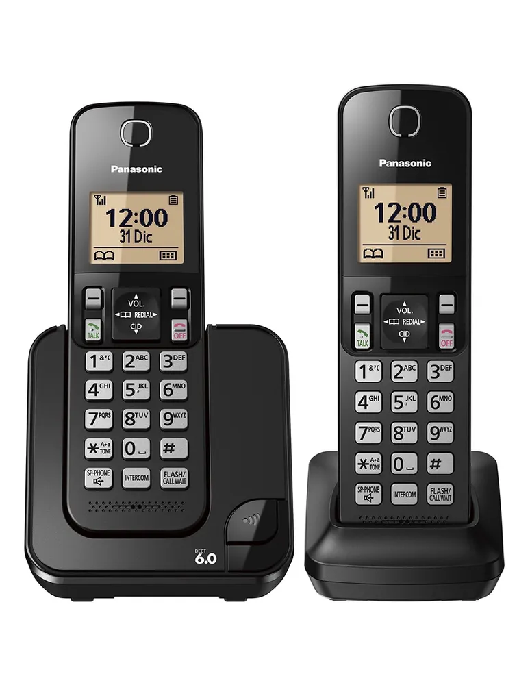 Teléfono Inalámbrico Panasonic KX-TGB112MEB con Identificador de Llamadas