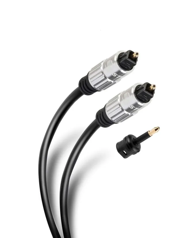 Mitzu® Cable de fibra óptica Toslink-Toslink de 1.8 m negro