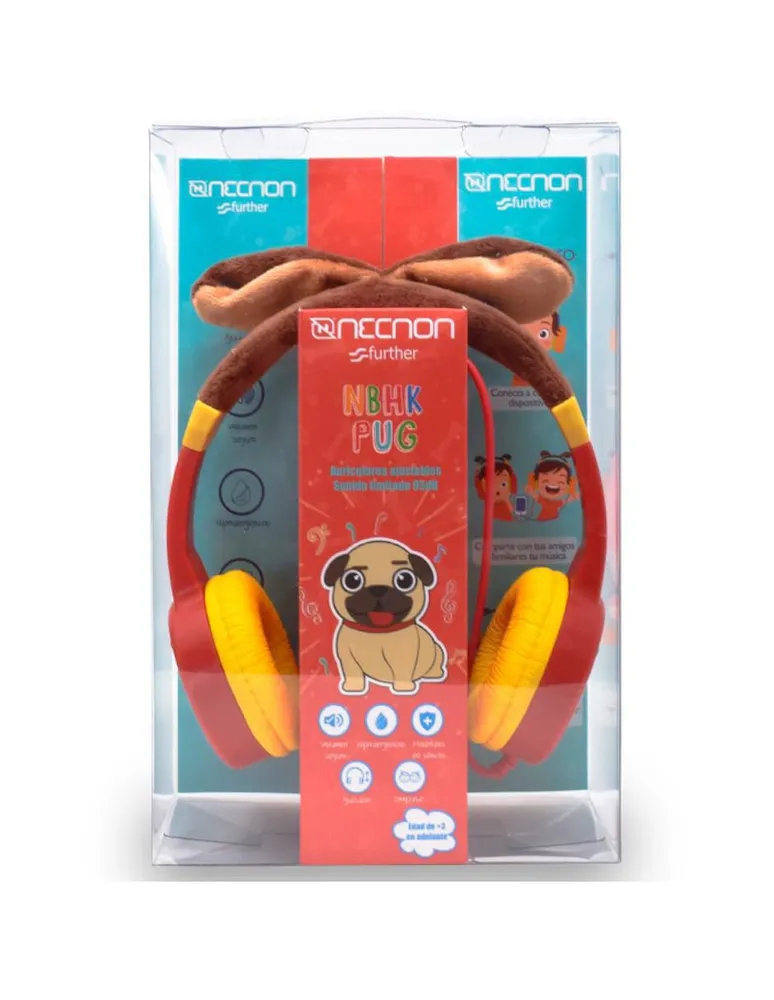 Audífonos On-Ear Necnon NBHK-PUG Alámbricos