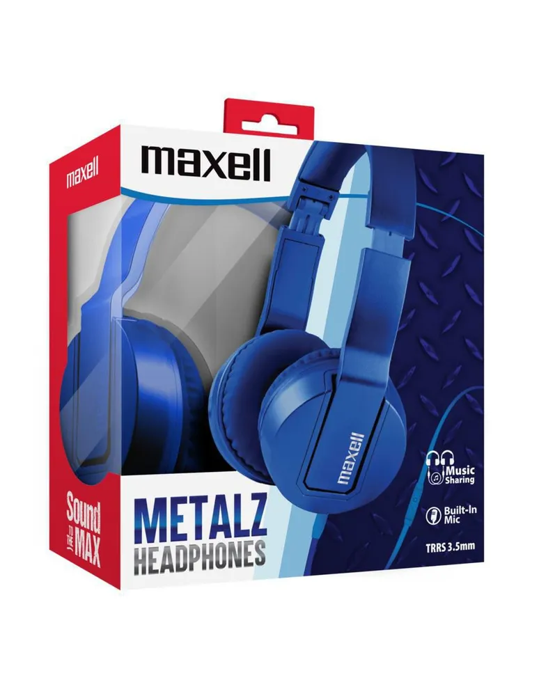 Audífonos on ear Maxell Metalz alámbrica con cancelación de ruido