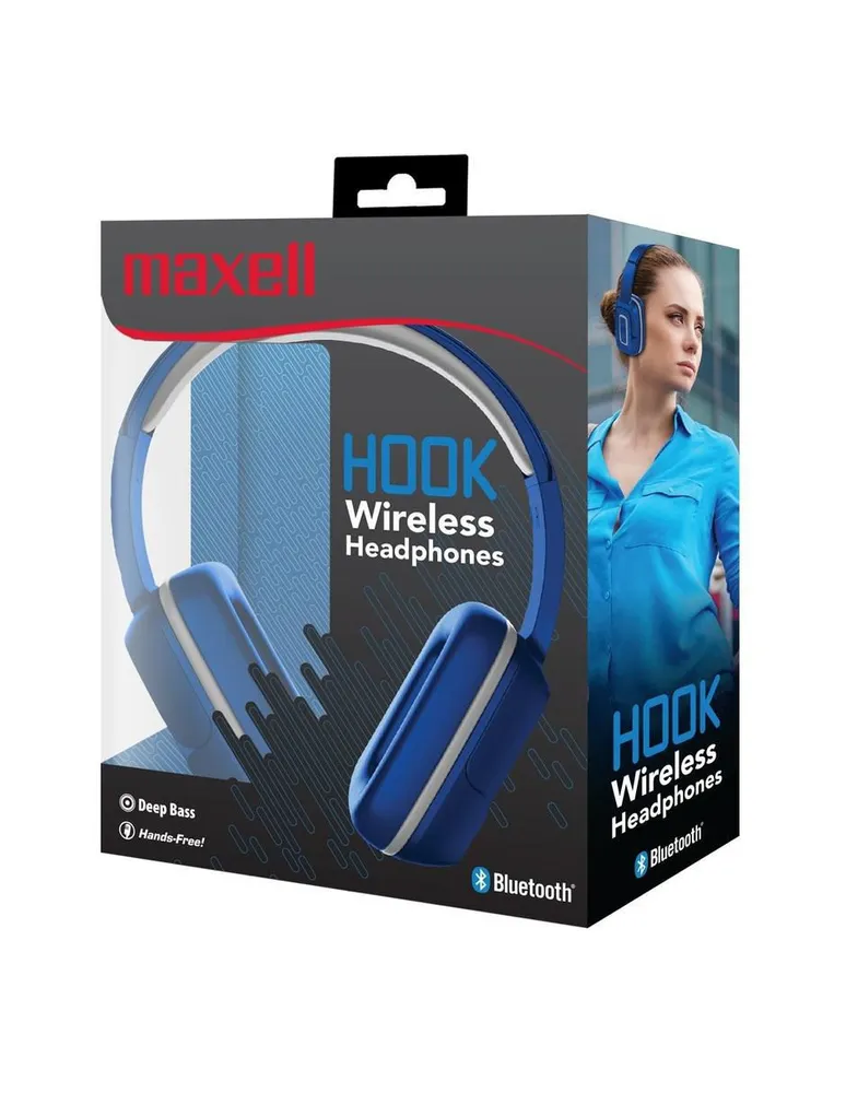 Audífono on ear Maxell bt300 azul inalámbrica con cancelación de ruido