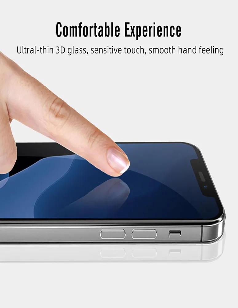 Mica iPhone 12 Pro Max 6.7" Devia Cristal Templado Transparente Anti Polvo