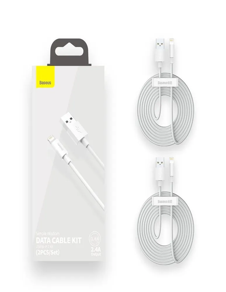 Set de cable Lightning Baseus a USB A de 1.5 m