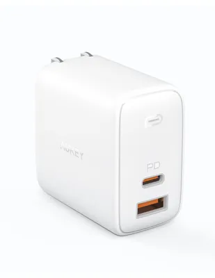 Cargador 65W 2 puertos USB-C y USB-A Aukey Omnia PA-B3