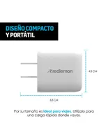 Cargador de Carga Rápida para Celular Tablet USB y USB C 12V-1.5A Redlemon