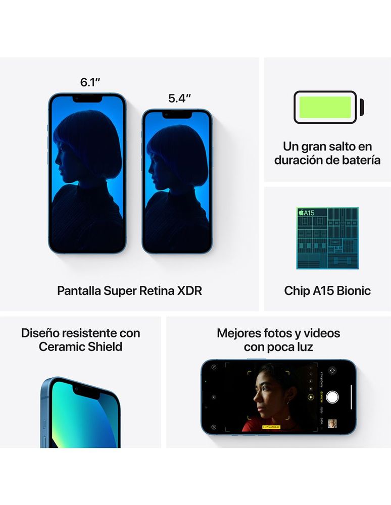 Apple iPhone 13 Mini 5.4 pulgadas Super retina XDR Desbloqueado