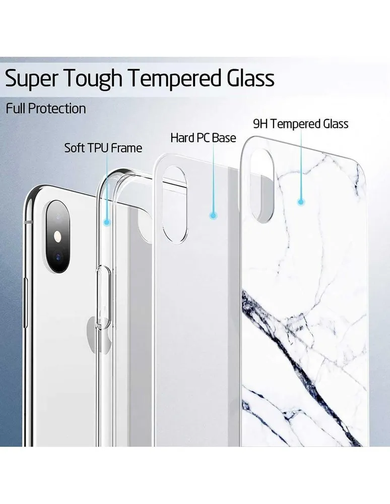 Funda ESR Mimic para iPhone X y Xs cristal marmol