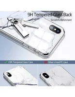 Funda ESR Mimic para iPhone X y Xs cristal marmol