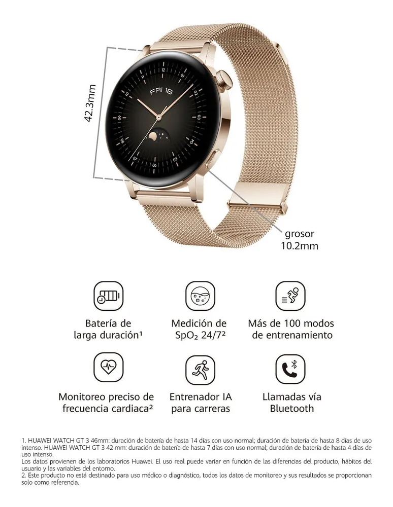 Reloj smartwatch Samsung Galaxy Watch3 X TOUS de acero IP bronce con correa  de silicona nude