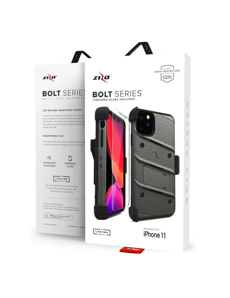 Funda ZIZO Bolt para iPhone 11 Pro Gris con clip + mica de pantalla