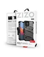 Funda ZIZO Bolt para iPhone 12 Mini Gris con clip + mica de pantalla