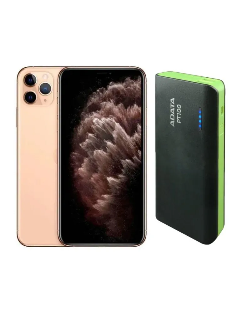 Apple iPhone 11 Pro Max 6.5 pulgadas Super retina XDR Desbloqueado reacondicionado + Power Bank 10000 Mah