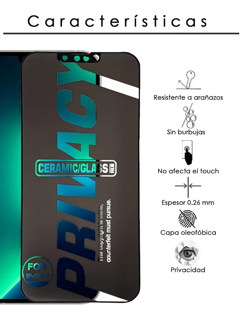 Mica para iPhone 13 Pro Max Gadget Collection MX de plástico y vidrio