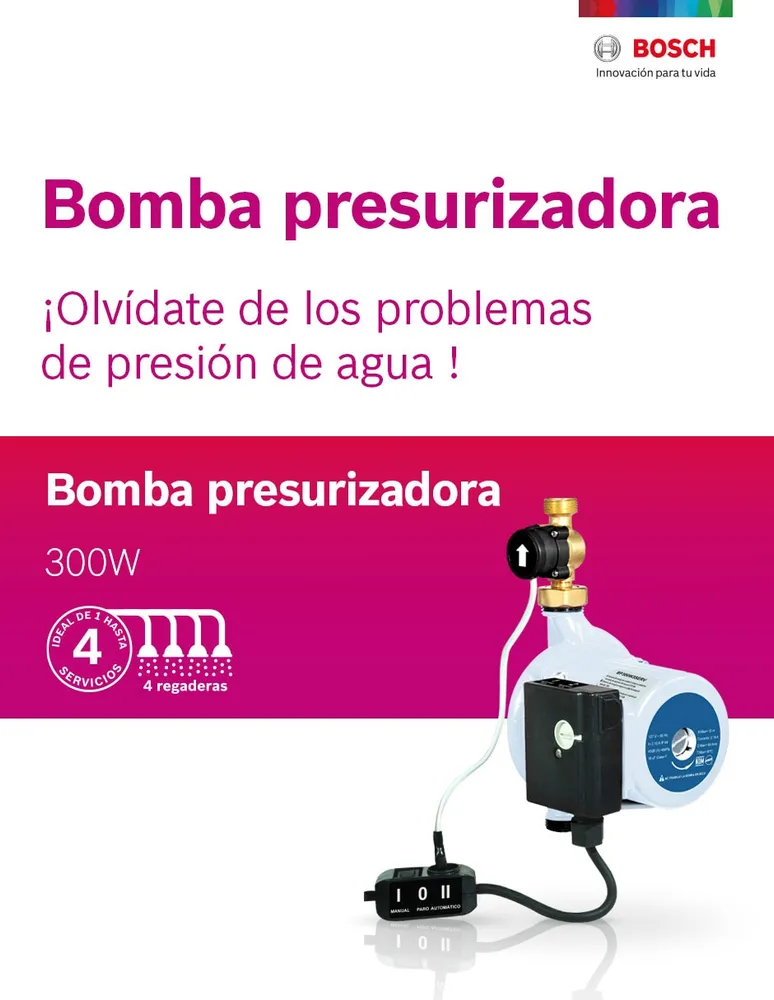 Bomba de agua centrífuga Bosch 1/2 HP