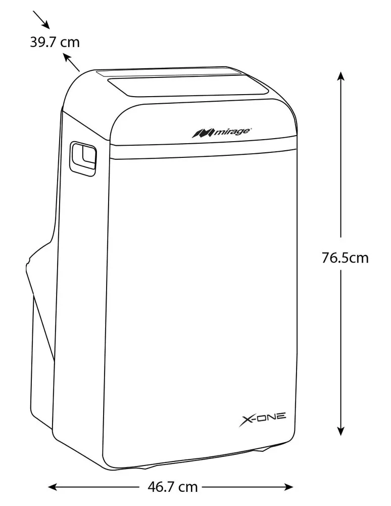 Aire acondicionado portátil Mirage frío y calor 14,000 BTU