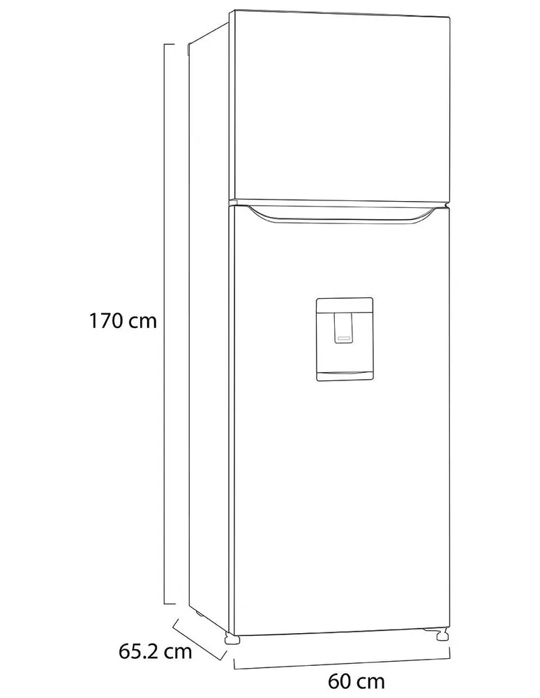 Refrigerador Top mount LG 11 pies cúbicos Tecnología inverter y Tecnología no frost GT32WDC