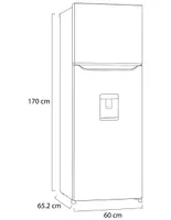 Refrigerador Top mount LG 11 pies cúbicos Tecnología inverter y Tecnología no frost GT32WDC