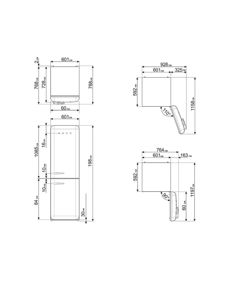 Refrigerador Bottom mount Smeg 13 pies tecnología inverter y tecnología no  frost FAB32URRD3