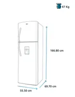 Refrigerador top mount Mabe 11 pies cúbicos Tecnología No frost RMA250FYMRX0