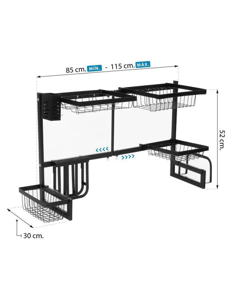 Escurridor de trastes Onof de acero inoxidable