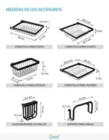 Escurridor de trastes Onof de acero inoxidable