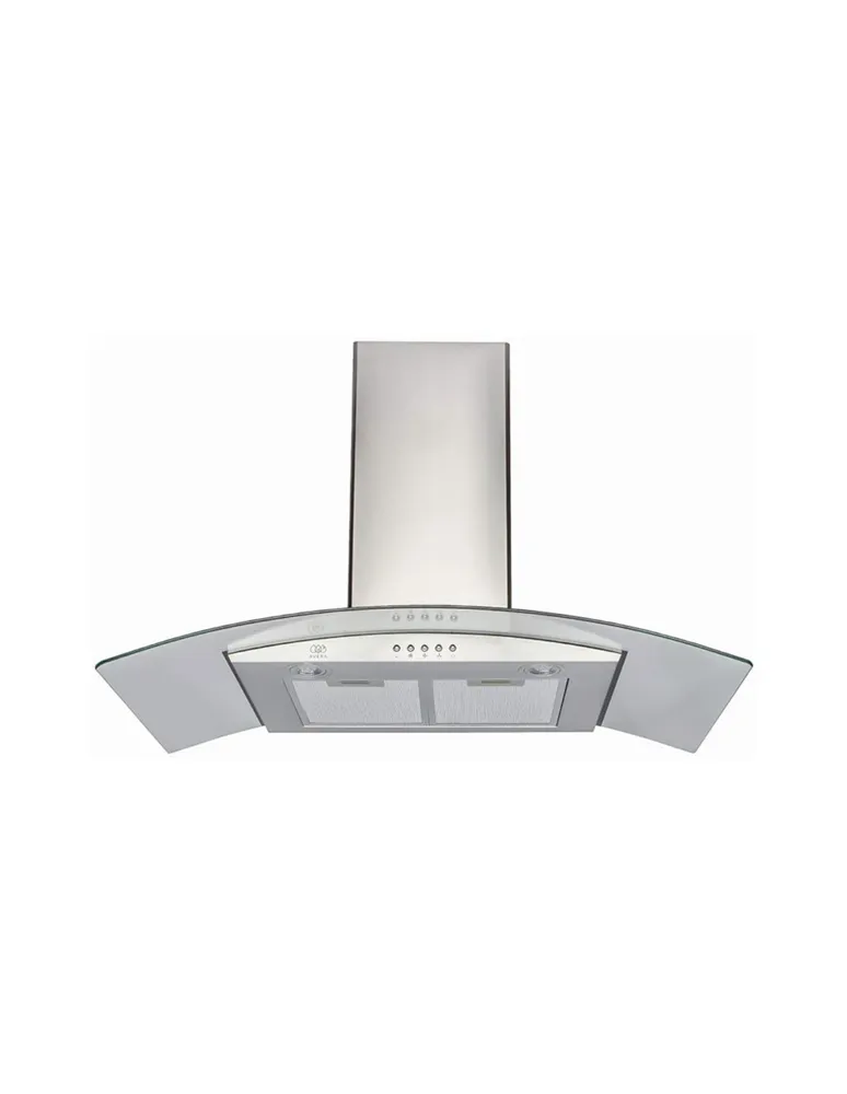 Campana de pared Avera CEV90 de acero inoxidable y vidrio templado