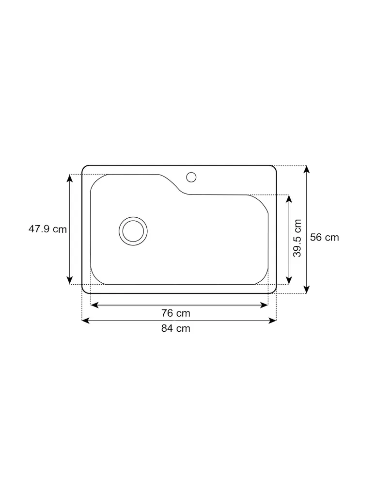 Fregadero de acero inoxidable Teka con escurridor derecho  TEKAWAY.DM33.22.1C