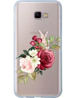 Funda para celular Samsung Flores Guinda de silicón