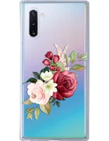 Funda para celular Samsung Flores Guinda de silicón