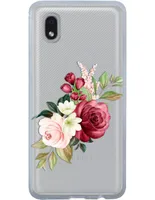 Funda para celular Samsung Flores Guinda de silicón