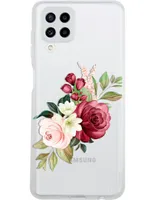 Funda para celular Samsung Flores Guinda de silicón