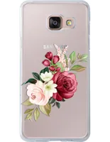 Funda para celular Samsung Flores Guinda de silicón