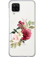 Funda para celular Samsung Flores Guinda de silicón